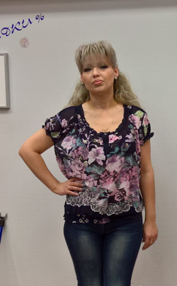 Цветной шифоновый блузон на резинке