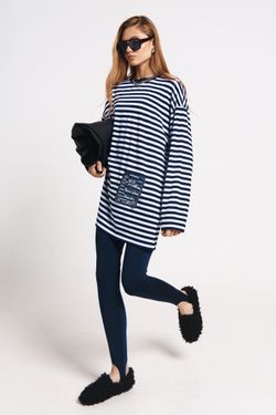 Джемпер-тельняшка с декором