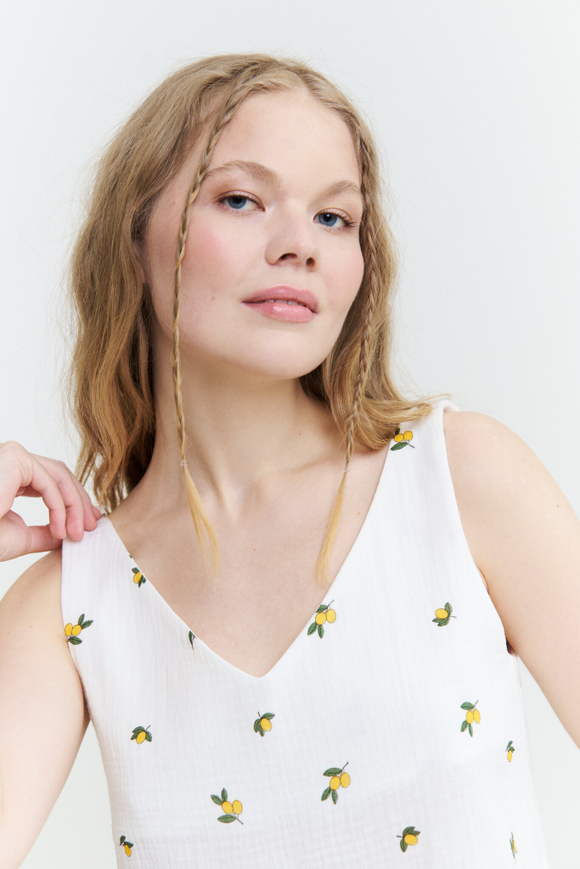 Муслиновый топ с лимонами