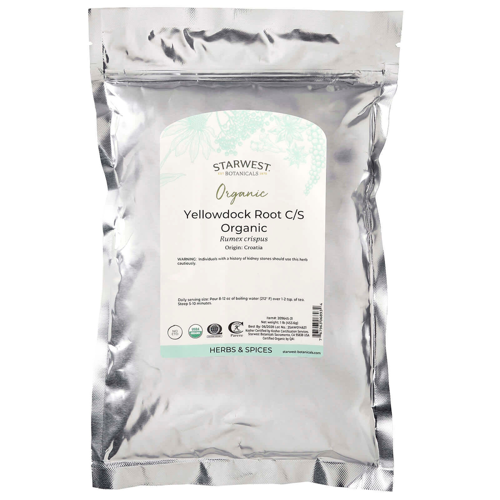 Starwest Botanicals, Органический корень желтаки C / S, 453,6 г (1 фунт)