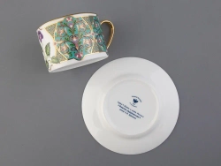 Подарочный набор чашка с блюдцем 250 мл, форма Соло, рисунок, Фиалка надрезанная, арт. 81.32656.00.1