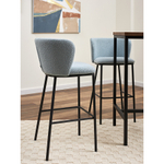 Стул барный foggy, букле, голубая пудра