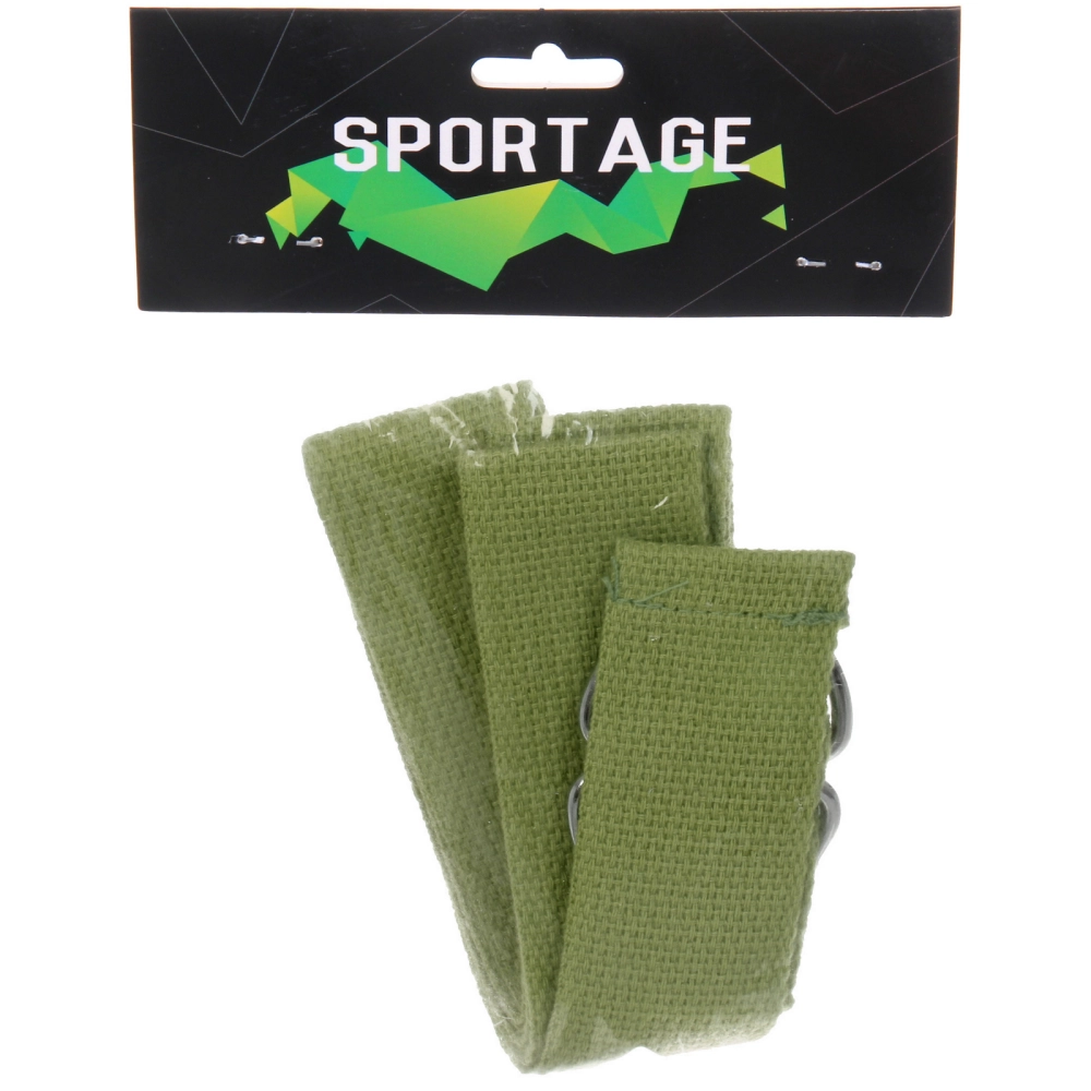 Ремень для йоги 180х4см, зеленый