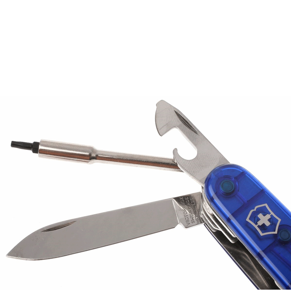 Нож Victorinox CyberTool 34, 91мм, прозрачный синий, 1.7725.T2