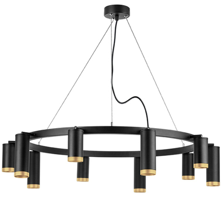 LR02037587540 Люстра RULLO 10х50W GU10 ЧЕРНЫЙ (571020+214437-5+214487-5+203440-10)