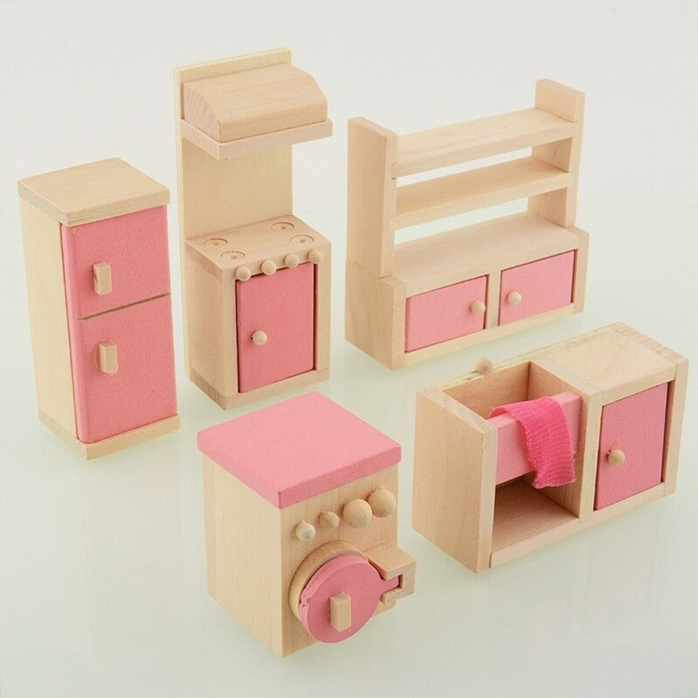 Набор детской мебели из дерева "Кухня" JAXTOY Kitchen 5 piece