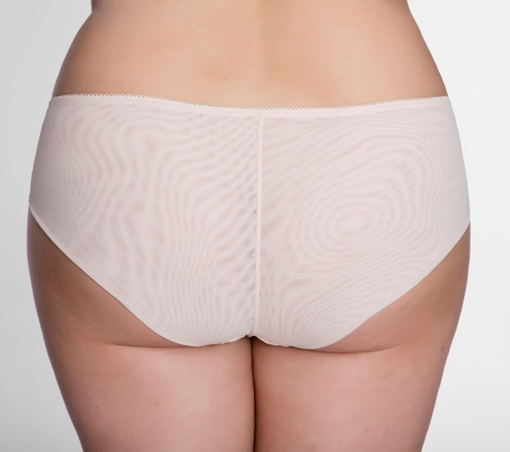 Трусики-слипы из микрофибры и сетки (Размер: L) (Цвет: телесный)