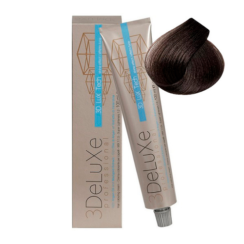 Стойкая крем-краска для волос Оттенок 5.07 Холодный светло-каштановый 3DeLuXe 100мл