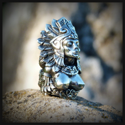 Бусина "Акатава - Та, Которая Грезит" для темляков мельхиор