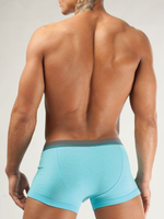 Мужские трусы-боксеры с шелковистой резинкой (Размер: XXL) (Цвет: голубой)