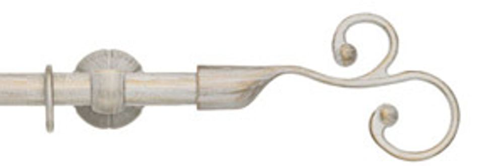 Наконечники металлические d16 мм Артик Флора, цвет белое золото