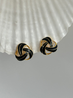 Клипсы с чёрной эмалью