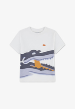Lacoste WATERCOLOR - Футболка с принтом - Белый