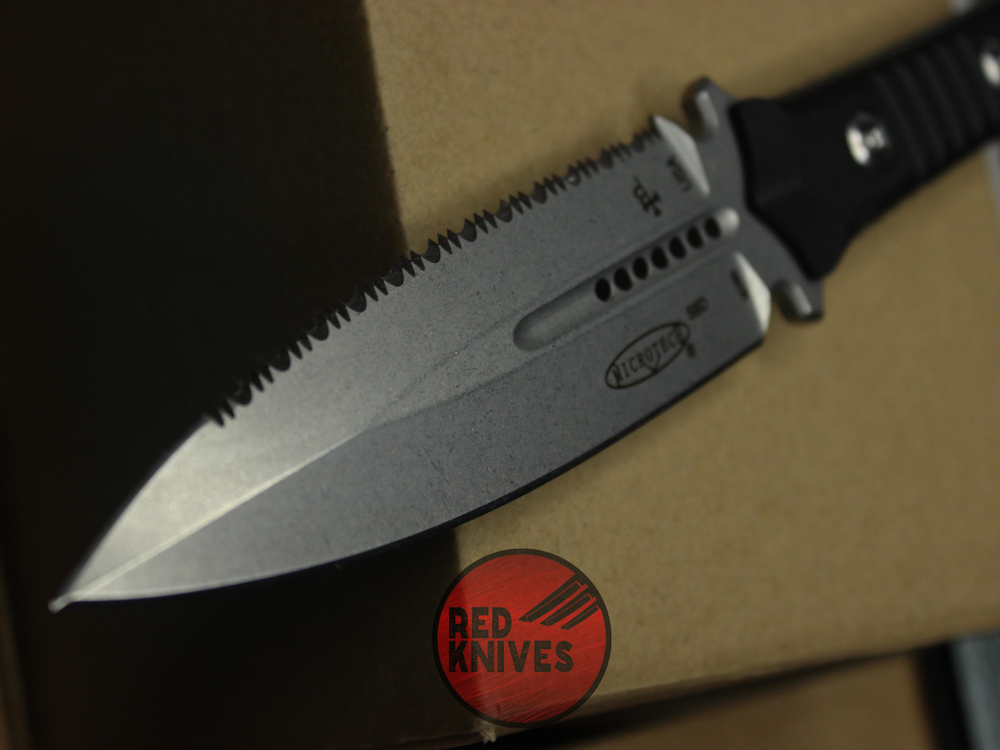 Нож Microtech Borka SBD 201-12 Gray Apocalyptic, заточка 1/2