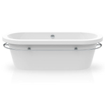 Ванна отдельностоящая ATLAS, 181х83,5, слив-перелив Click-Clack тип B, белая/бронза, BT-ATLA18183FB-BNBR