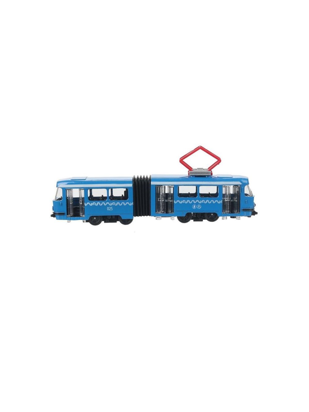 Машинка детская металлическая Трамвай 19 см
