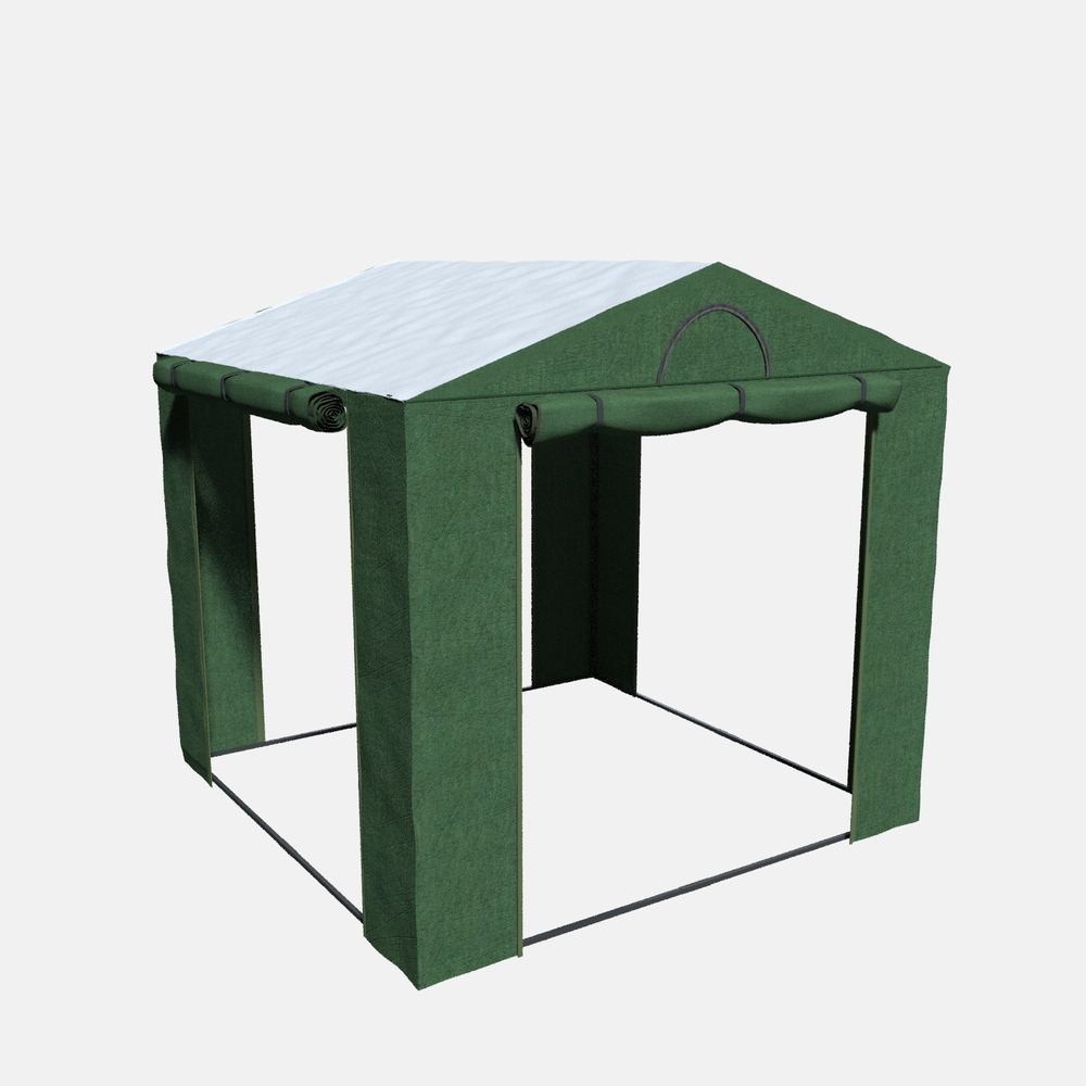 Палатка сварщика МногоТентов домик 2,5х2,5 м. (Стены брезент ОП/крыша ткань ПВХ).