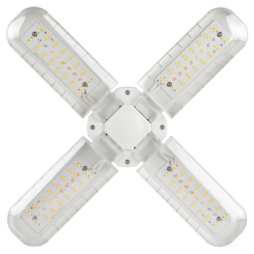 Фитолампа для растений светодиодная ЭРА GREEN LINE ФИТО-40W-PFR-E27-GR 4-х лепестковая полного спектра 40 Вт Е27 | Фитолампы Е27