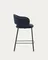 Полубарный стул Maina 65 см, синяя ткань, черные ножки