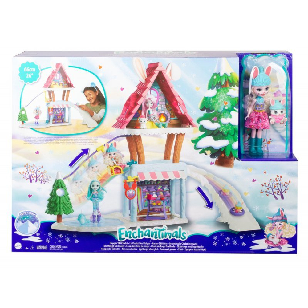 Mattel Enchantimals Снежная Долина Шале в горах, с питомцем, GJX50