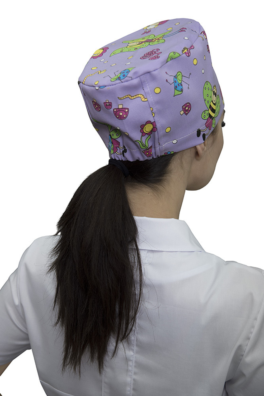 Колпак К-117 принт сиреневые пчелки