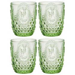 НАБОР СТАКАНОВ ДЛЯ ВОДЫ/СОКА "SUNDAY" GREEN 4ШТ/280 МЛ