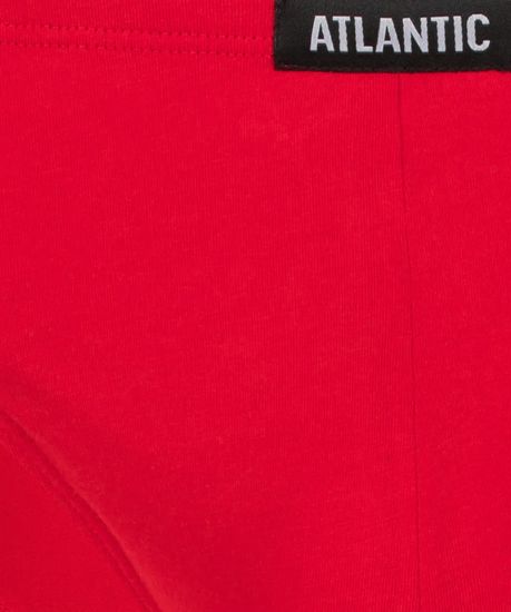 Мужские трусы (3шт) слипы спорт Atlantic 3SMP-133, красный + темно-голубой + темно-синий