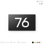 Табличка с номером 76 на дверь квартиры, для офиса, кабинета, аудитории, склада, черная 120х70 мм, Айдентика Технолоджи