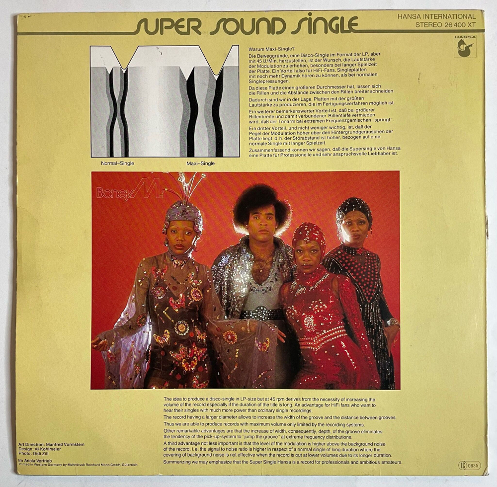 Винтажная виниловая пластинка LP Boney M. Rasputin Painter Man (Germany 1978) 45 RPM