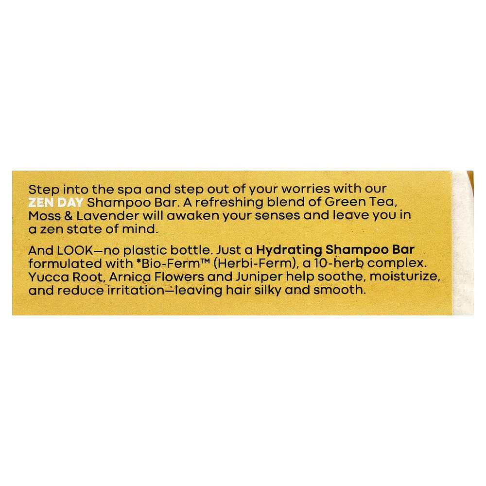 Hobe Labs, Energizer™, увлажняющий твердый шампунь, Zen Day, 113,4 г (4 унции)