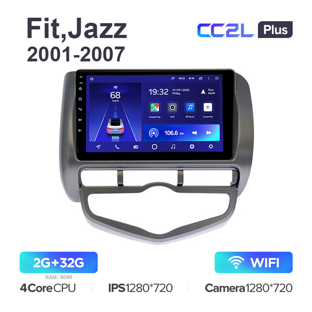 Teyes CC2L Plus 9"для Honda Fit, Jazz 2001-2007