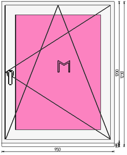 Пластиковое окно 1200 х 950 ТермА Эко + Москитная сетка