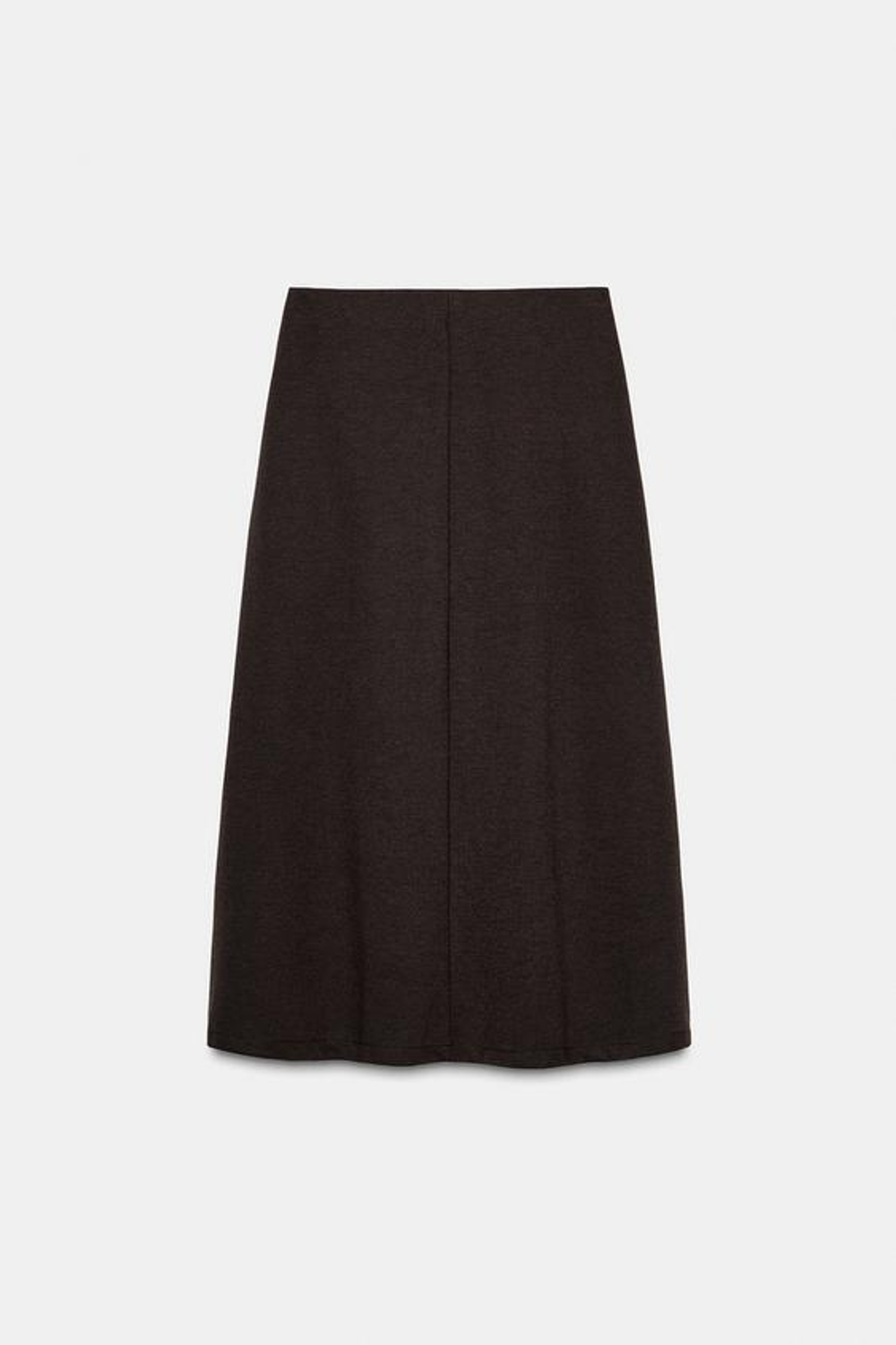 ZARA ЮБКА МИДИ АСИММЕТРИЧНОГО КРОЯ, КОРИЧНЕВЫЙ