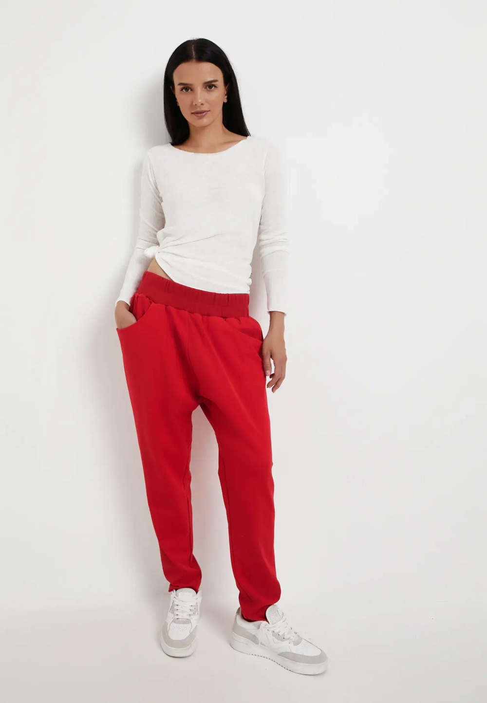 Брюки Галифе красный