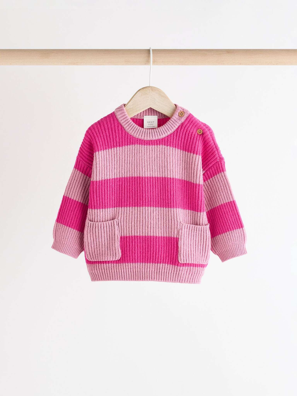 Вязаный джемпер и легенсы в комплекте для малышей Next Q94-939, Розовый