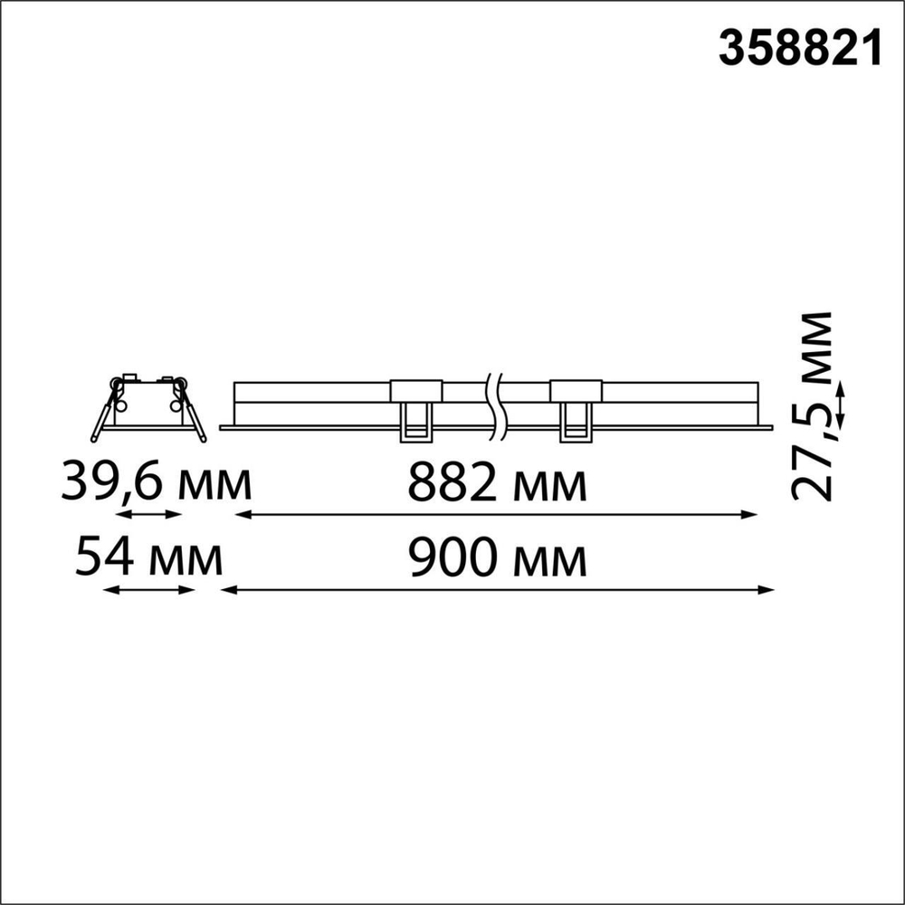 358821 SPOT NT22 486 черный Встраиваемый светодиодный светильник IP20 LED 4000K 24W 220V ITER