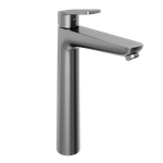Смеситель для раковины Abelsberg Lineara UNF23509GM высокий, космическая сталь
