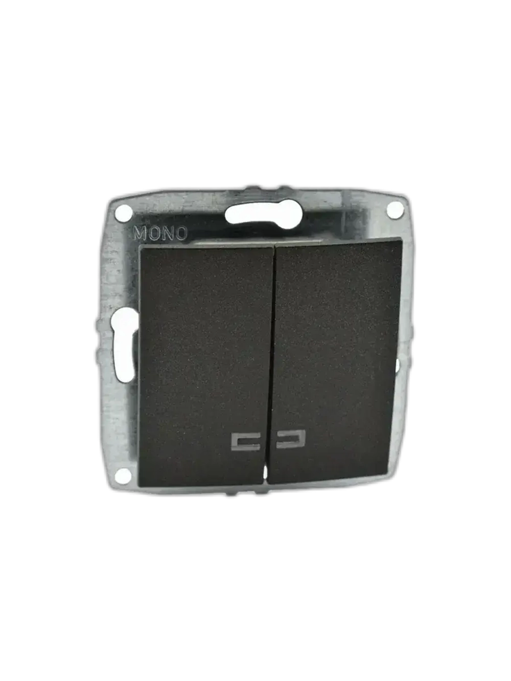 Выключатель 2-кл с подсветкой графит