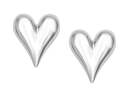 Серьги-гвоздики "Сердце" 11мм