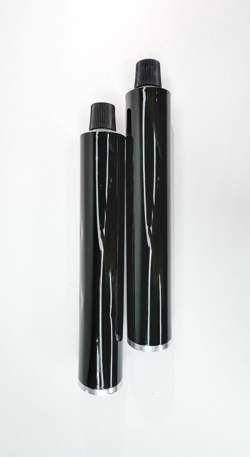 Тюбик 50 мл алюминиевый черный с черной крышкой