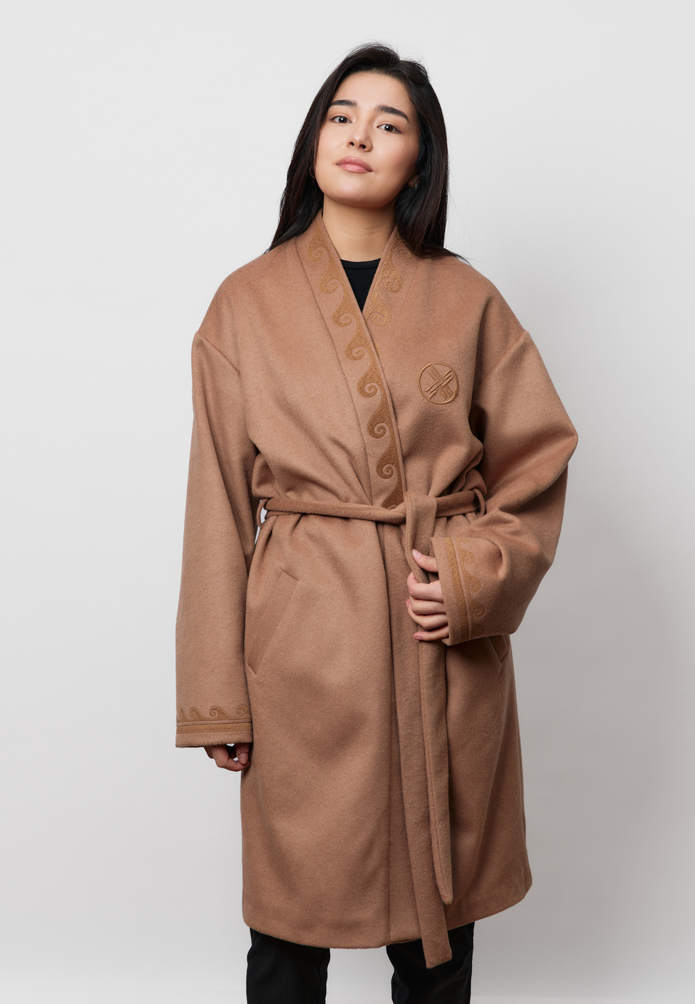 Шапан шерстяной удлиненный OYU TOLQYN CAMEL