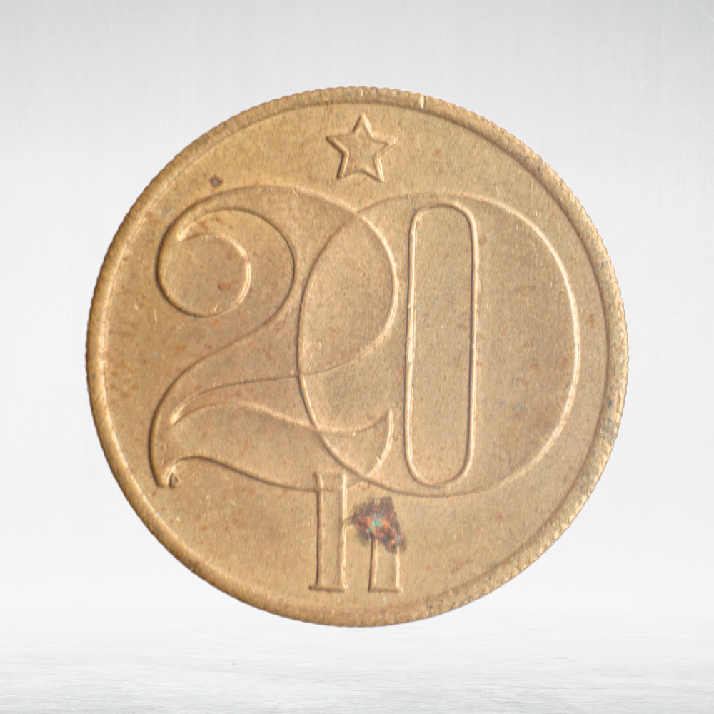 Czechoslovakia, 20 Haléřů, 1989, VF