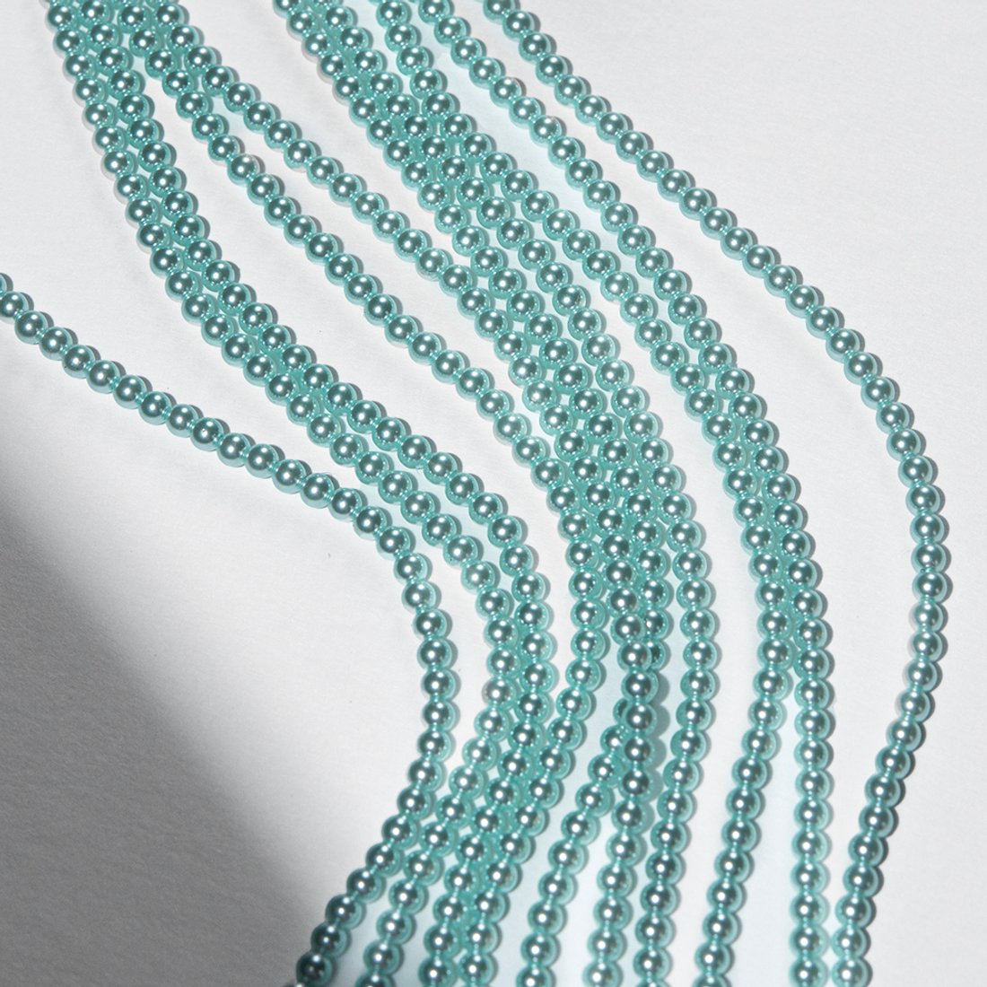 Хрустальный жемчуг, оттенок "Тиффани", шар 3,1мм, улучшенное покрытие