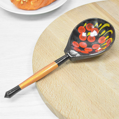 Ложка деревянная столовая 19см Хохлома