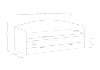 Кровать Martin (90x180)