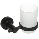 Стакан для зубных щеток, 12.5х7х5 см, мет-л, чер, Y9-047