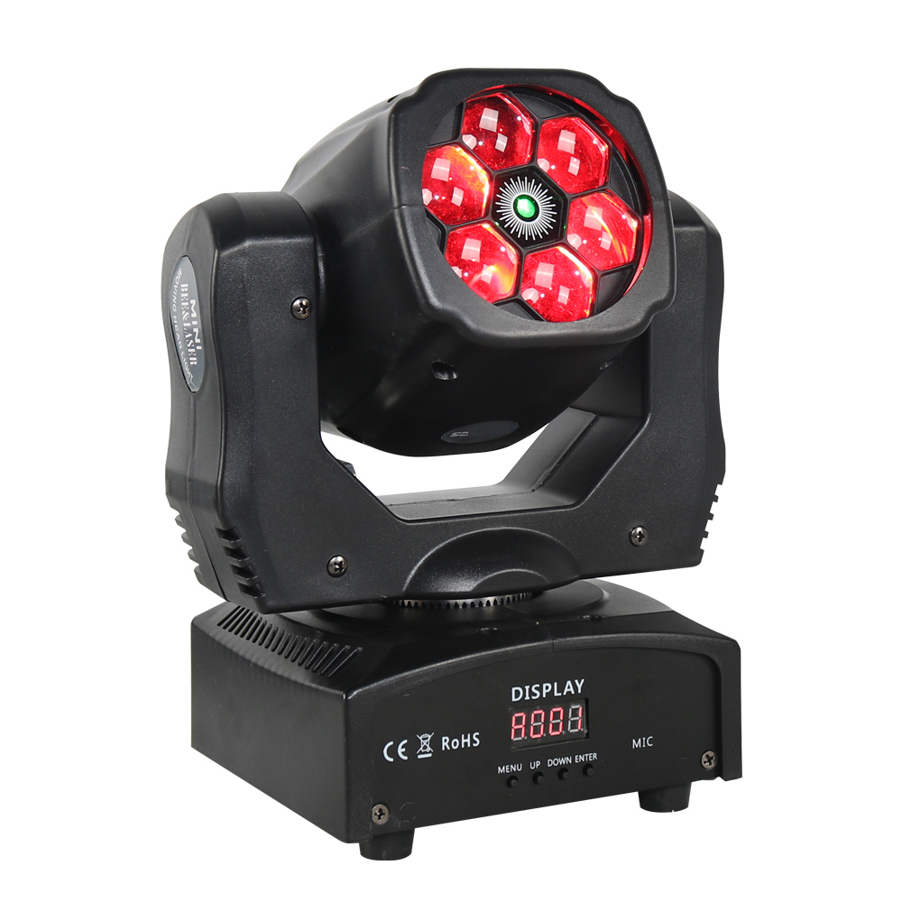 Вращающаяся голова Led Beam Laser 6*15w (RGBW, бим+лазер)