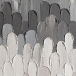 Панно декоративное с ручной росписью by feel, 140х70 см, черно-белое