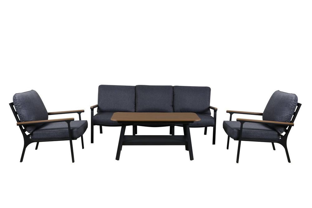 "Крокус" лаунж-зона 5-местная из алюминия, цвет темно-серый