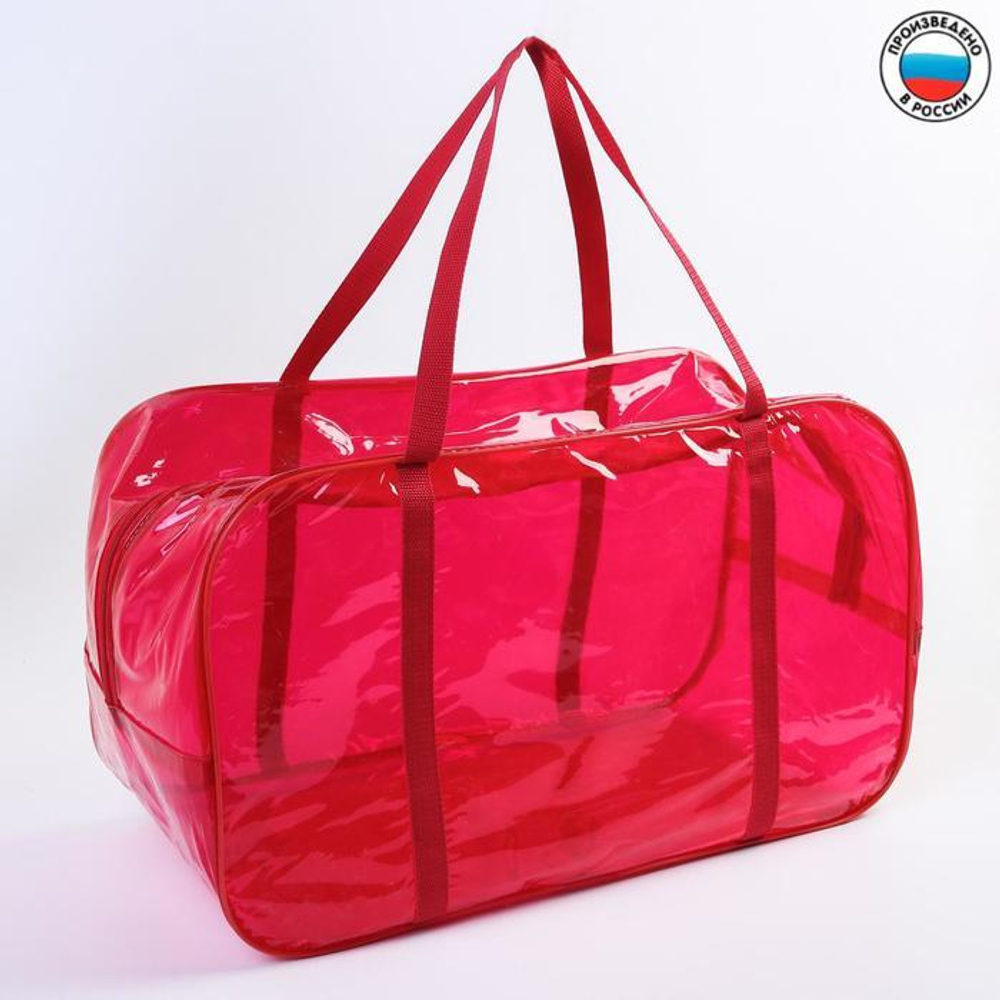 4927653 Сумка в роддом 30х50х25, цветной ПВХ, цвет красный